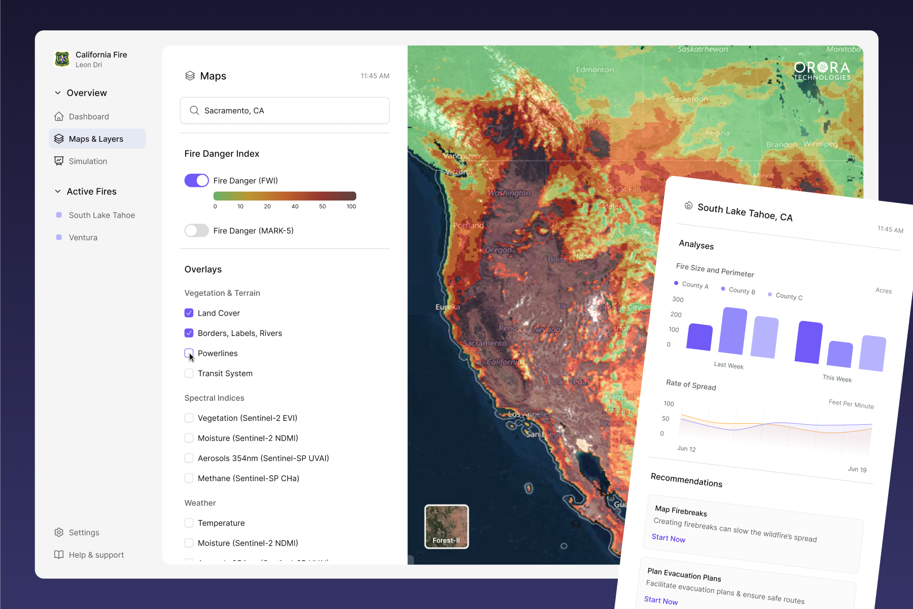 Orora Tech Wildfire Response